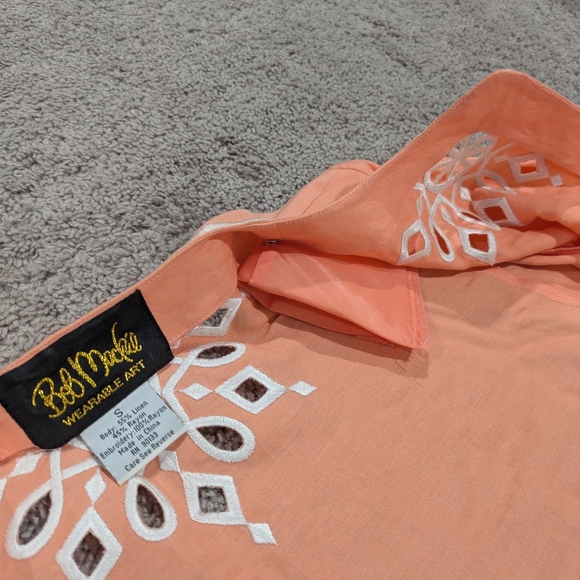 Bob Mackie Peach Embroidered Blazer - Picture 7 of 9